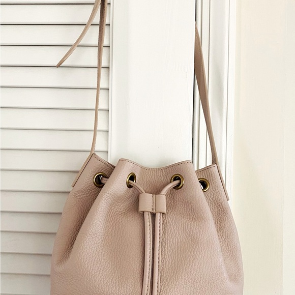 NEW J.Crew Factory Leather Bucket Bag with Tassels - Picture 4 of 9
